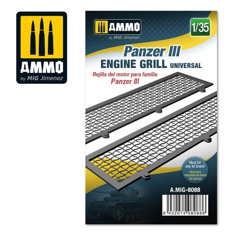 1/35 Engine Grill for Panzerkampfwagen III
