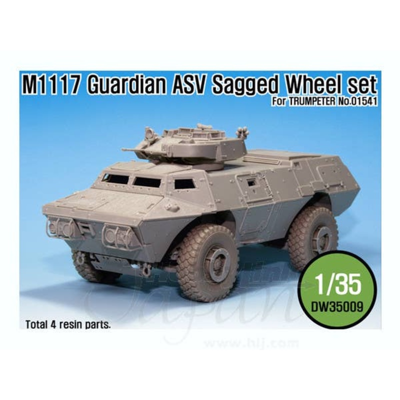 1/35 M1117 Guardian ASV Sagged Wheel Set (for Trumpeter)