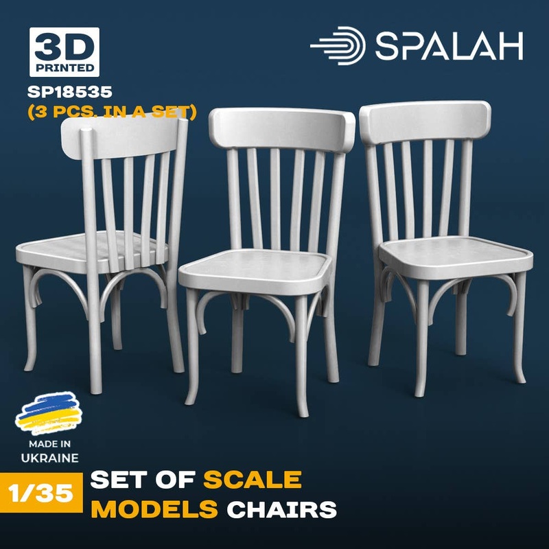 1/35 Set of scale models Chairs, (3 pcs)