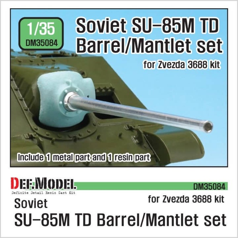 1/35 Soviet SU-85M TD Barrel/Mantlet Set (for Zvezda)