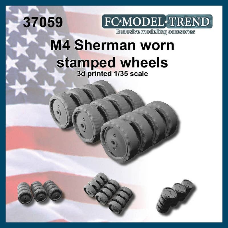 1/35 WWII American M4 Sherman Worn Danish Roller Set (1 Car)