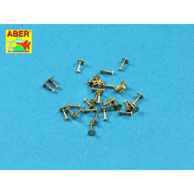 1/16 Turned Hexagonal bolts 1,34x2,60mm 30pcs