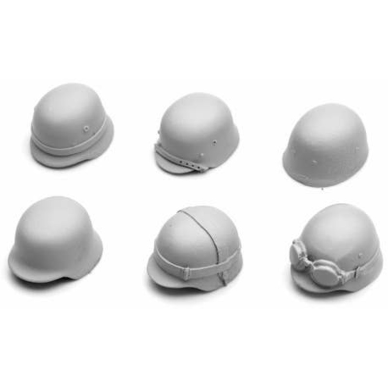 1/16 WWII German Stahlhelm (Iron Helmet) Set B Without Cover (6 pieces)