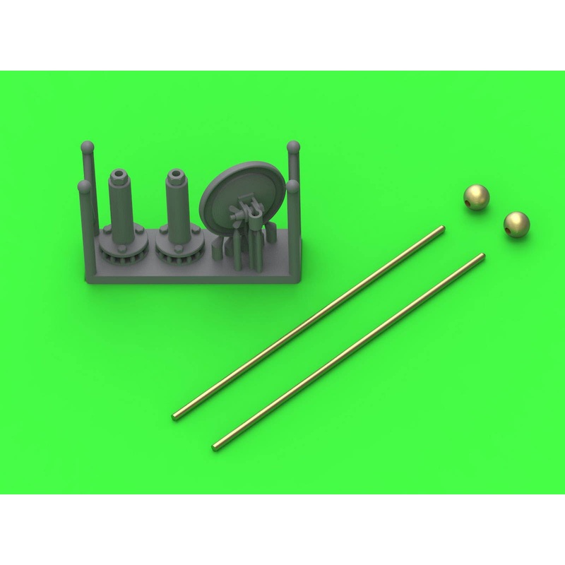 1/16 WWII German vehicle width pole short type for Sd.Kfz.250/251 (2pcs)