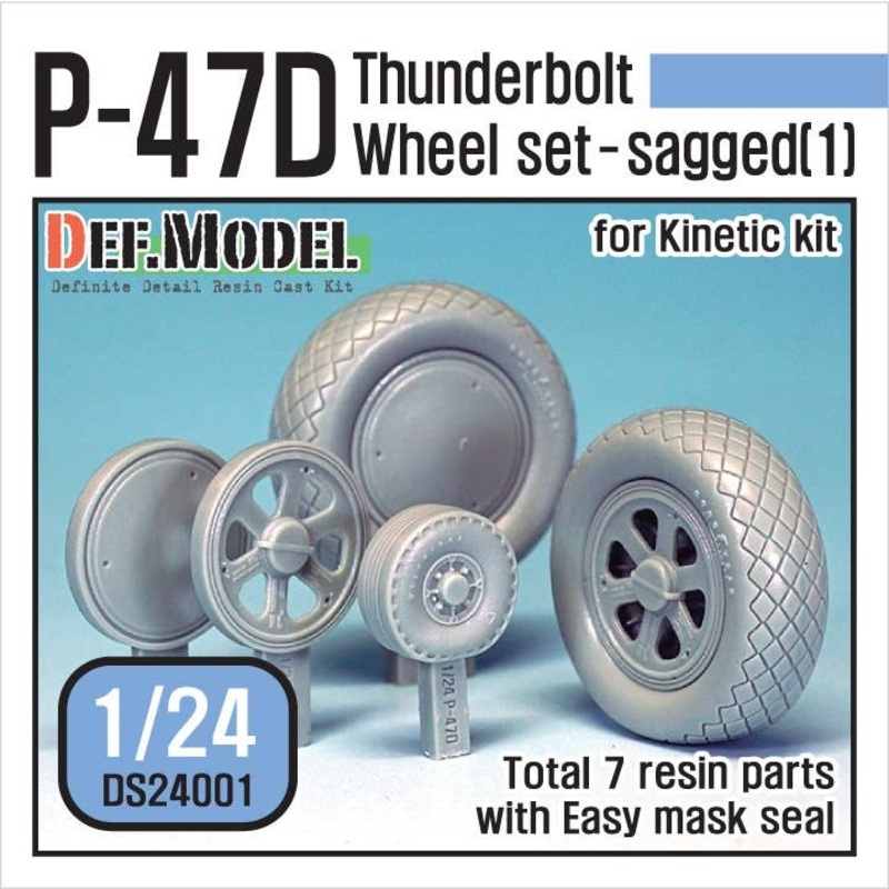 1/24 P-47D Thunder Bolt Wheel Set 1 (for Kinetic)
