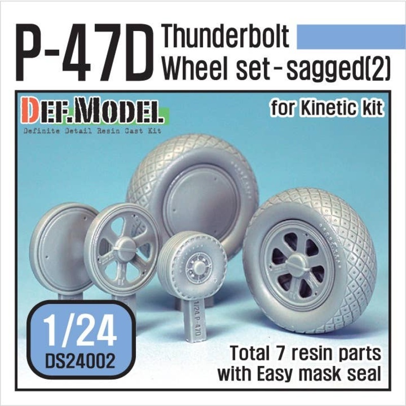 1/24 P-47D Thunder Bolt Wheel Set 2 (for Kinetic)