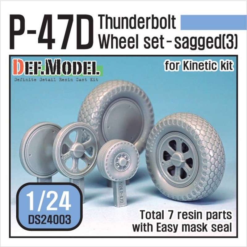 1/24 P-47D Thunder Bolt Wheel Set 3 (for Kinetic)
