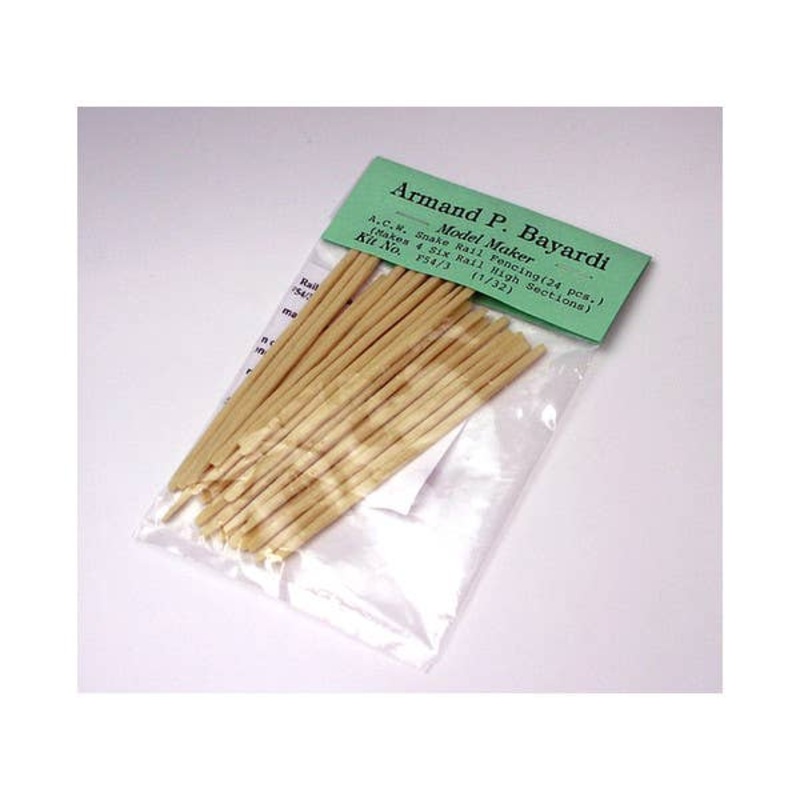 1/32 ACW Snake Rail Fencing (24pcs)