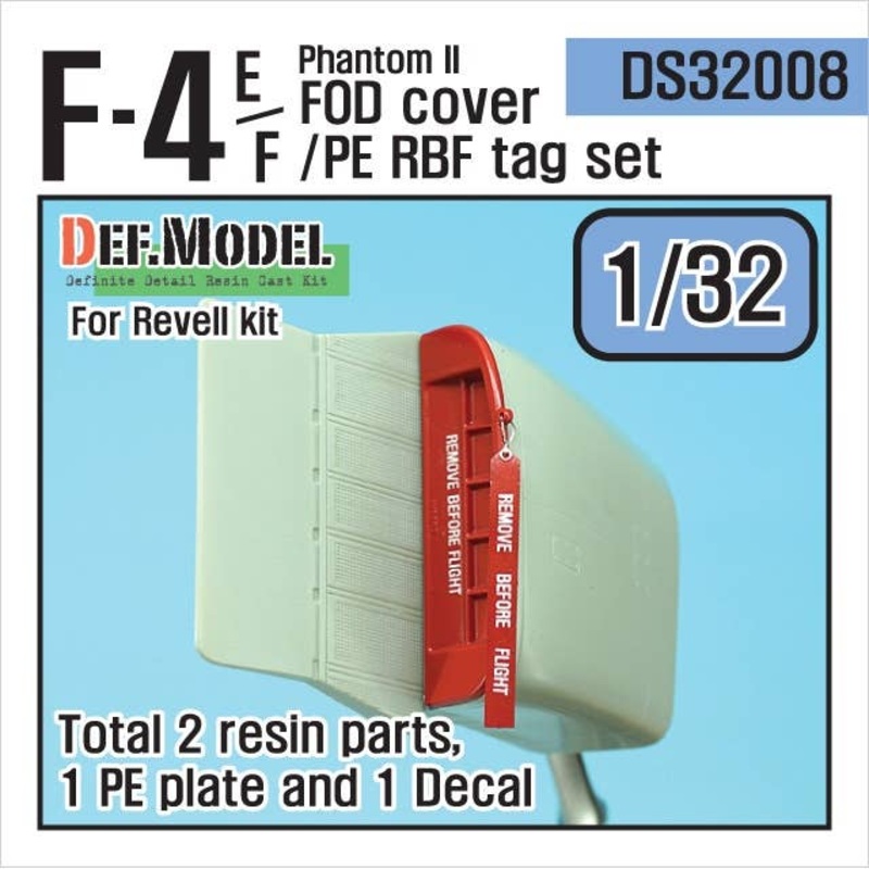 1/32 F-4E Phantom II FOD Cover + PE RBF Tag Set (Revell)