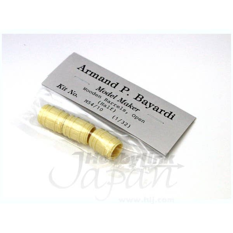 1/32 Wooden Barrels, Open (Half) (3pcs)