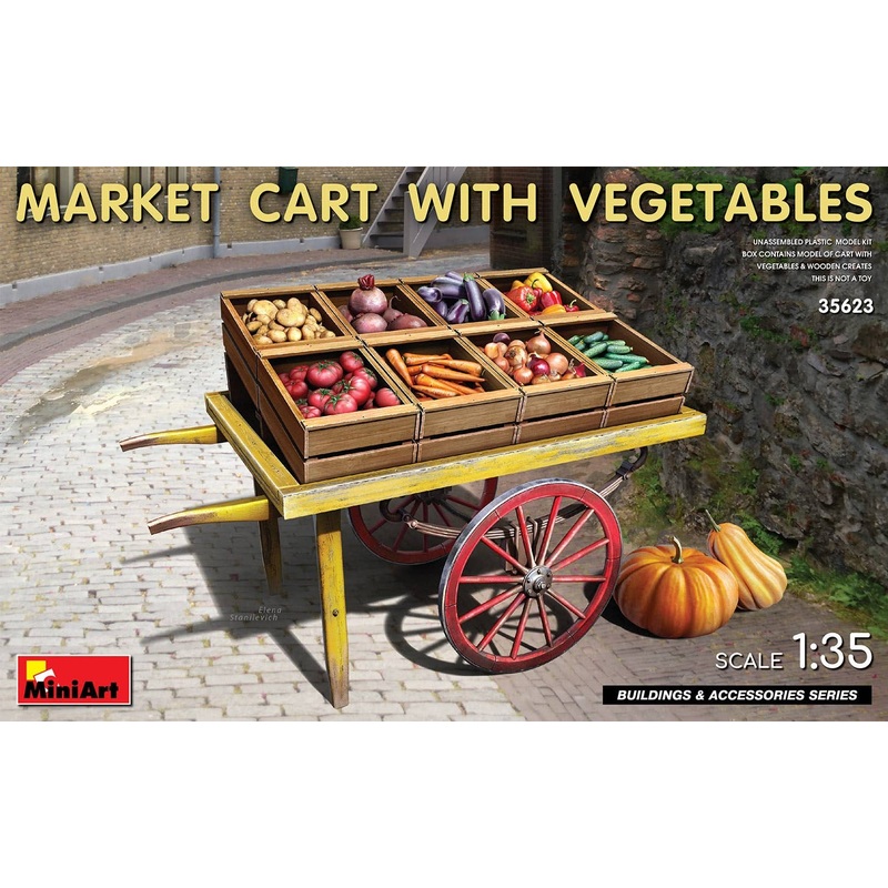 1/35 Market Cart With Vegetables