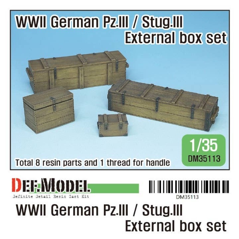 1/35 WWII German Army III Australian Tank / Wooden Outer Box Set for Sturmgeschutz III (Compatible with Each Company's Kit)