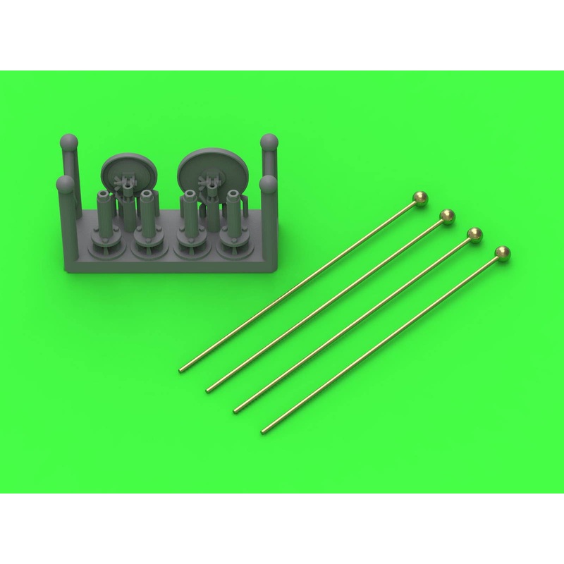 WWII German vehicle width pole for Sd.Kfz.221/222/223/231/232/233/234/247/250/251/263 etc. (4pcs)