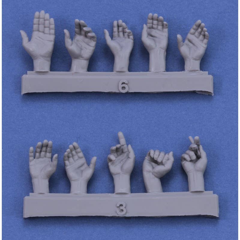 1/16 Assorted hands set No. 1