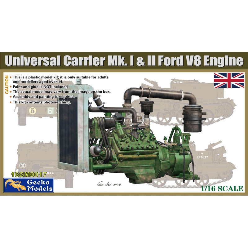 1/16 Ford V8 Engine For Universal Carrier Mk.I & II