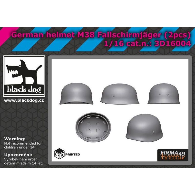1/16 German helmet M38 fallschirmjager 2pcs