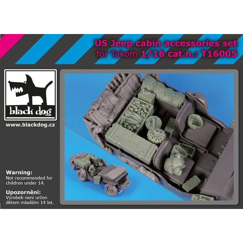 1/16 US  Jeep cabin accessories set