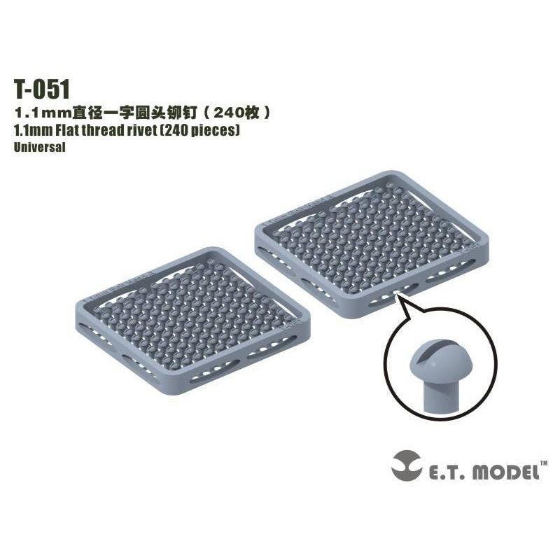 1.1mm Round Screw Rivet (240pcs)
