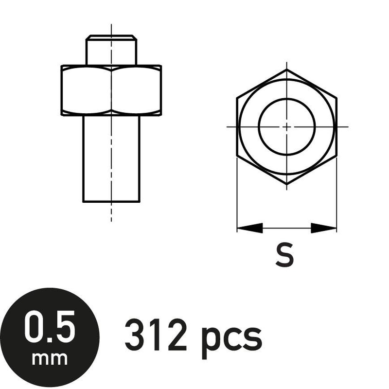 Hexagonal Nut 0.5 mm