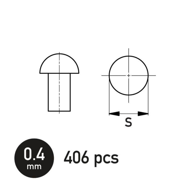 Spherical Rivet 0.4 mm 406pcs