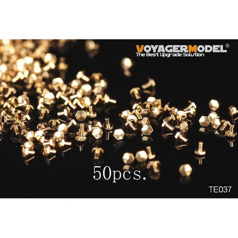 Turned Metal Bolts Pattern 3 (0.4mm x 0.6mm, 50pcs)
