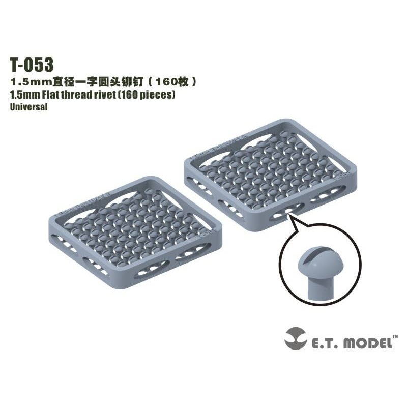 1.5mm Round Screw Rivet (160pcs)