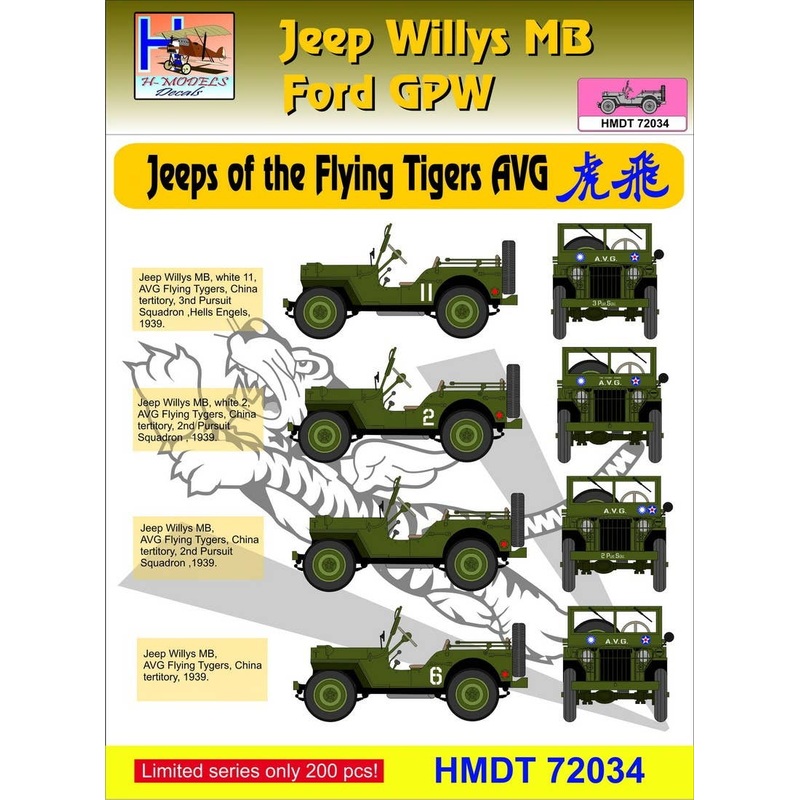 1/72 Jeep Willys MB/Ford GPW: Flying Tigers' Jeeps