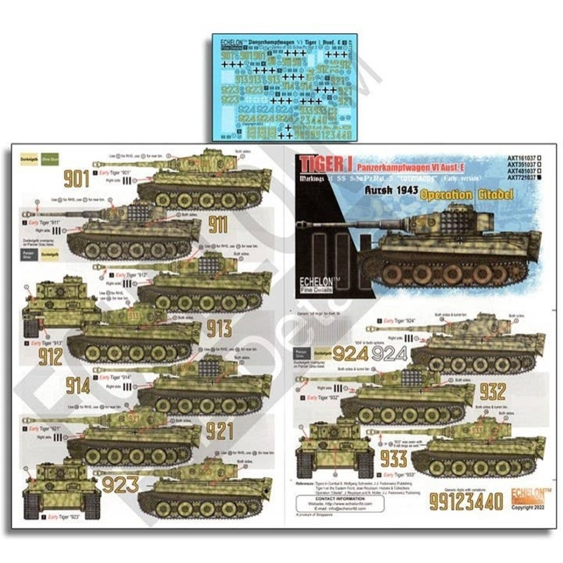 1/72 WW.II German 3SS Tank Regiment Tiger I Heavy Tank Operation Zitadel Kursk 1943