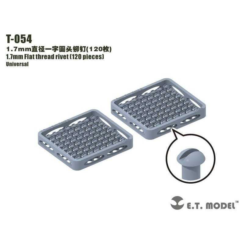 1.7mm Round Screw Rivet (120pcs)