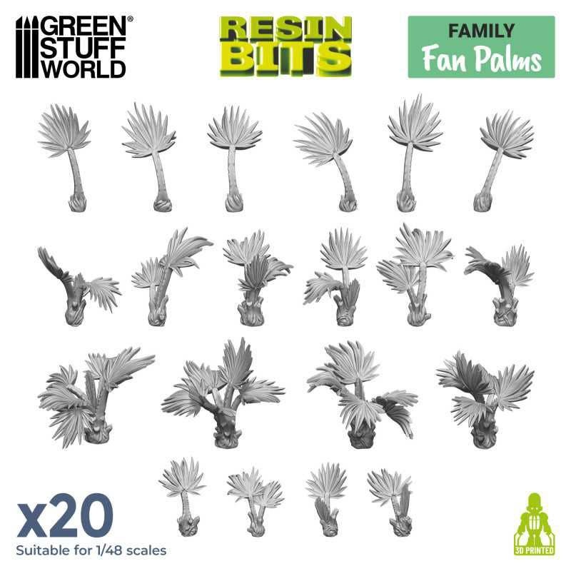 3D Print Set - Fan Palm (Palm Leaf/Tree)