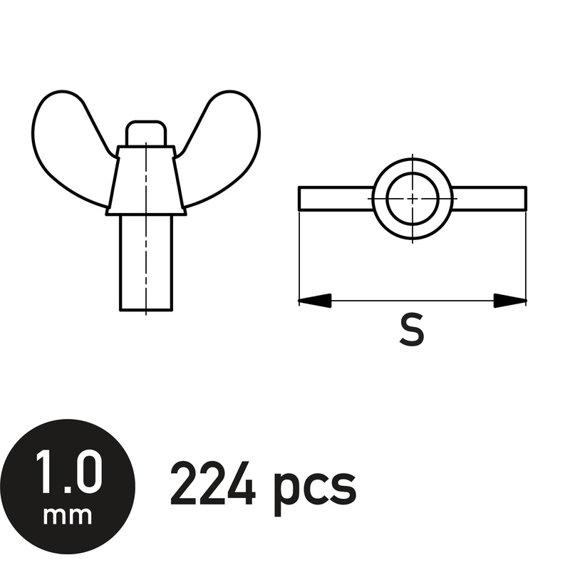 Butterfly Wing Nut 1.0 mm
