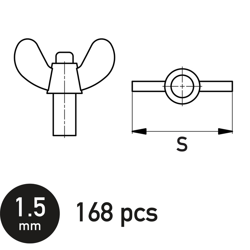Butterfly Wing Nut 1.5 mm
