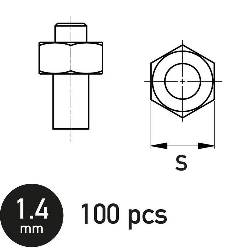 Hexagonal Nut 1.4 mm