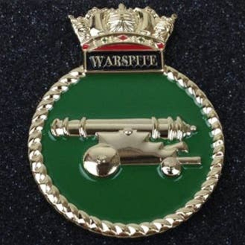 HMS BB Warspite Metal Badge H:55mm