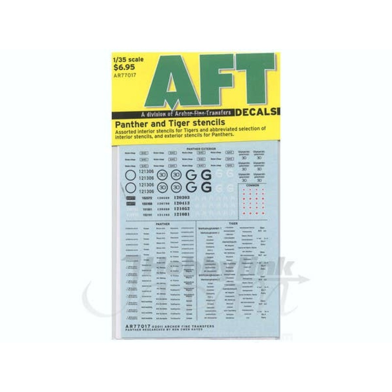 1/35 Panther and Tiger Stencils