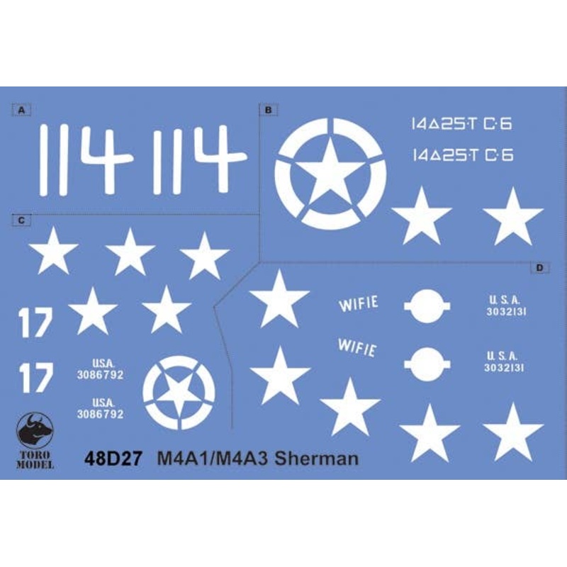 1/48 Decal for US Army Sherman (European Front) Vol.1