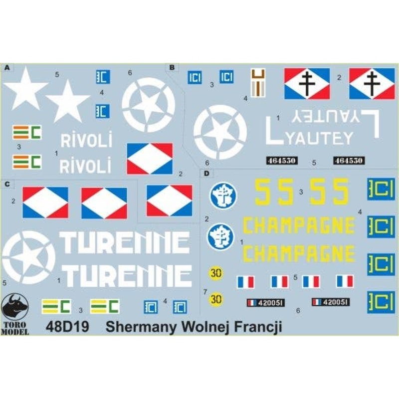 1/48 Free French Forces Sherman Tanks Vol.1