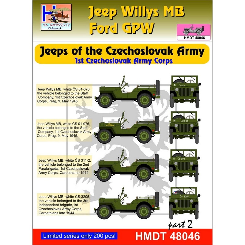 1/48 Jeep Willys MB/Ford GPW: Czechoslovak Army Jeeps, Pt.2