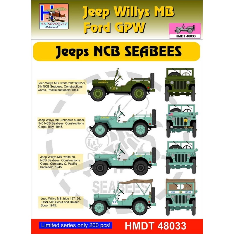 1/48 Jeep Willys MB/Ford GPW: NCB Seabees