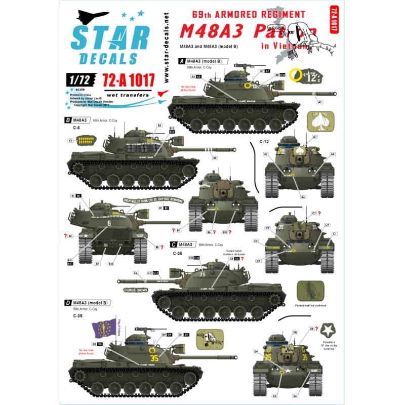 1/72 69th Armored Regiment M48A3 Patton in Vietnam