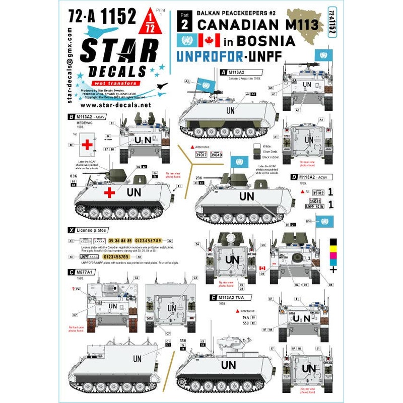 1/72 Current Use Balkan Peacekeepers #2 Canadian M113 Derivative in Bosnia