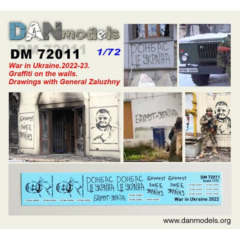 1/72 Graffiti on the walls. General Zaluzhny. War in Ukraine 2022-2023