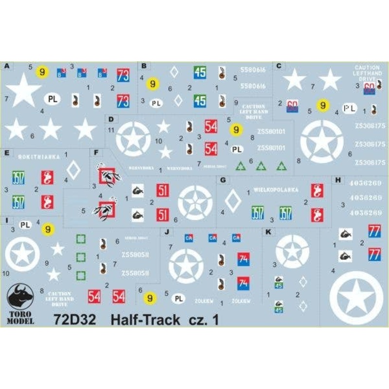 1/72 Half Track in Polish Service Vol.1 Decals