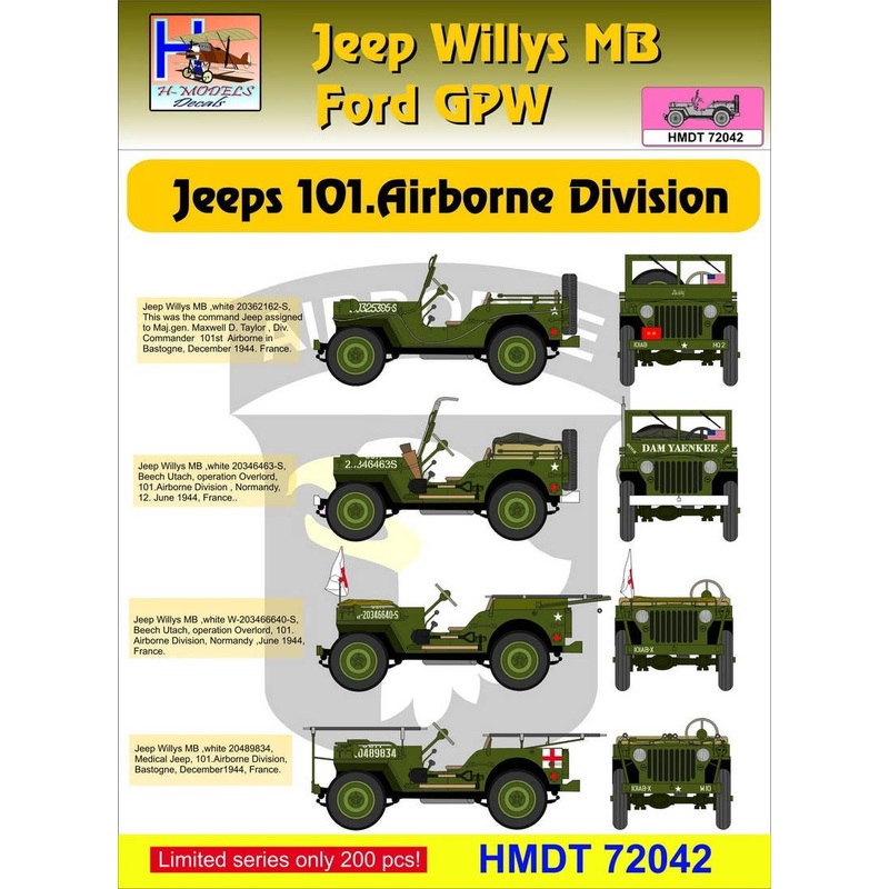 1/72 Jeep Willys MB/Ford GPW: 101st Airborne Div.