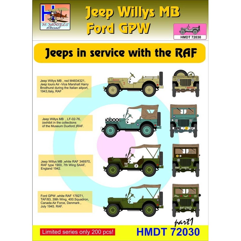 1/72 Jeep Willys MB/Ford GPW: RAF Jeeps, Pt.1