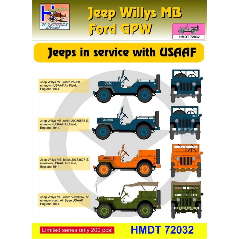 1/72 Jeep Willys MB/Ford GPW: USAAF Jeeps