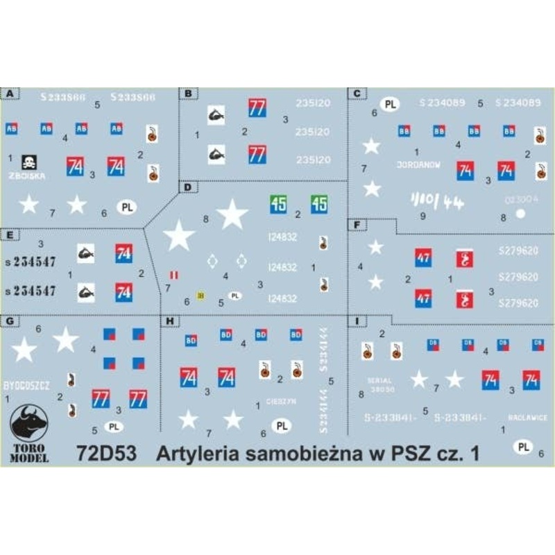 1/72 Polish Self-Propelled Artillery 1943-1946 Decal Vol.1