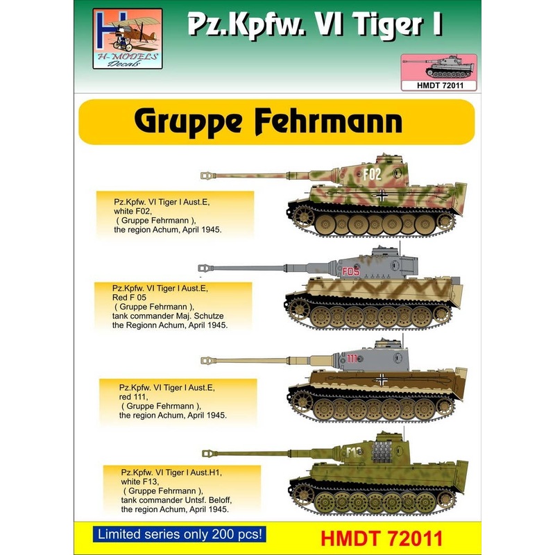 1/72 Pz.Kpfw.VI Tiger I Gruppe Fehrmann