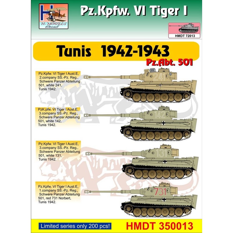 1/72 Pz.Kpfw.VI Tiger I Tunis 1942-43 (Pz. Abt.501)