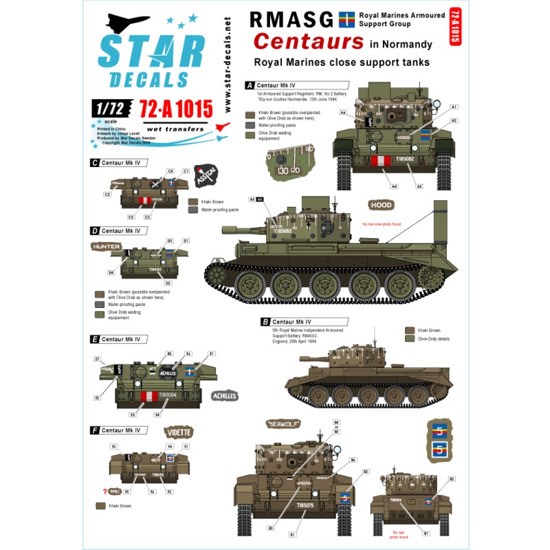 1/72 RMASG Centaurs in Normandy Royal Marines Close Support Tanks